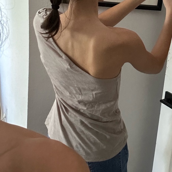 Mango One Shoulder Tie Top - Picture 2 of 3